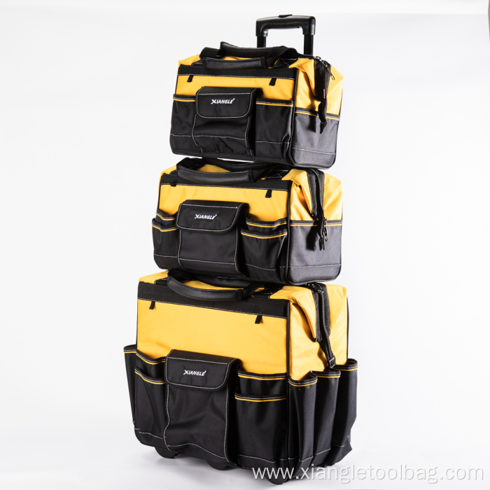 3-Piece Trolley Tool Bag Set: High-Capacity & Durable